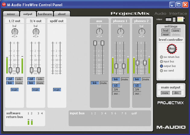 blank The Audio Control Panel is well laid out